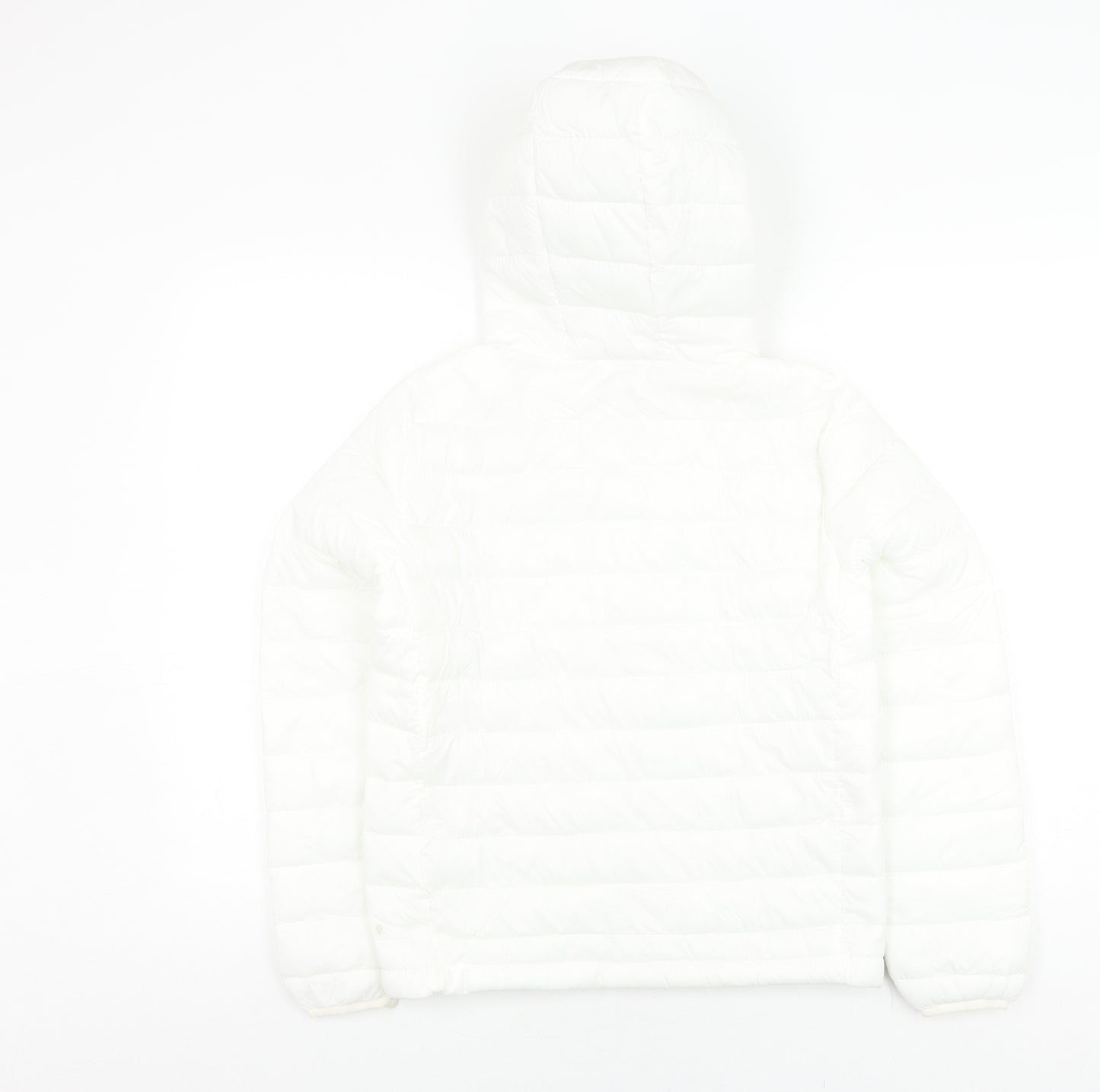 Pull&Bear Unisex Kids White Puffer Jacket S Winter Casual