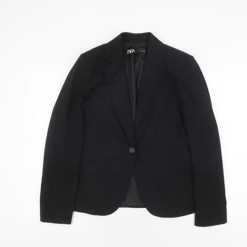Zara Women's Black Blazer Size 10 Regular Fit Business