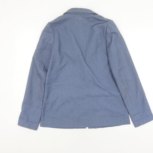 H&M Women's Blue Blazer, Size 12, Regular Fit, One-Button