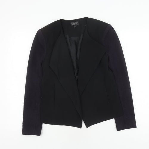Topshop Women's Black Blazer, Size 10, Notch Lapel