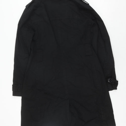 Etam Women's Black Trench Coat Size 12 Elegant & Versatile