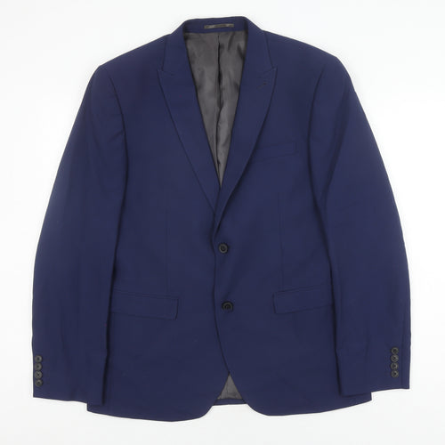 Next Men's Blue Blazer, Regular Fit, Size 42R, Formal
