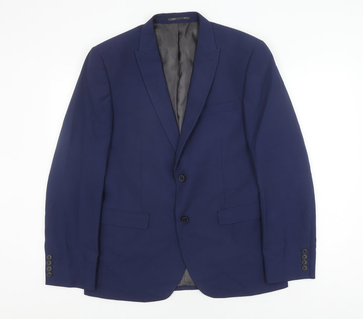 Next Men's Blue Blazer, Regular Fit, Size 42R, Formal