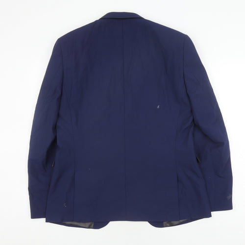 Next Men's Blue Blazer, Regular Fit, Size 42R, Formal