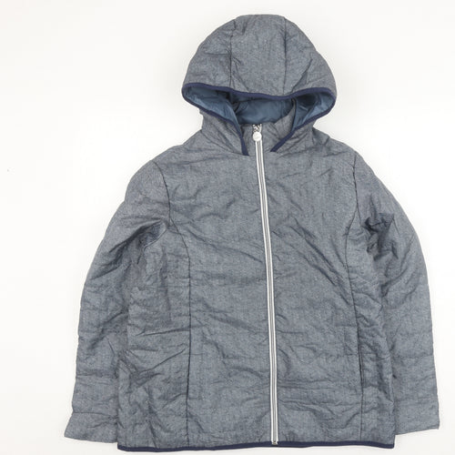 Nathalie Andersen Men's Blue Hooded Puffer Jacket - M
