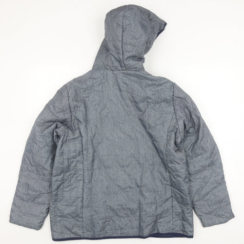 Nathalie Andersen Men's Blue Hooded Puffer Jacket - M