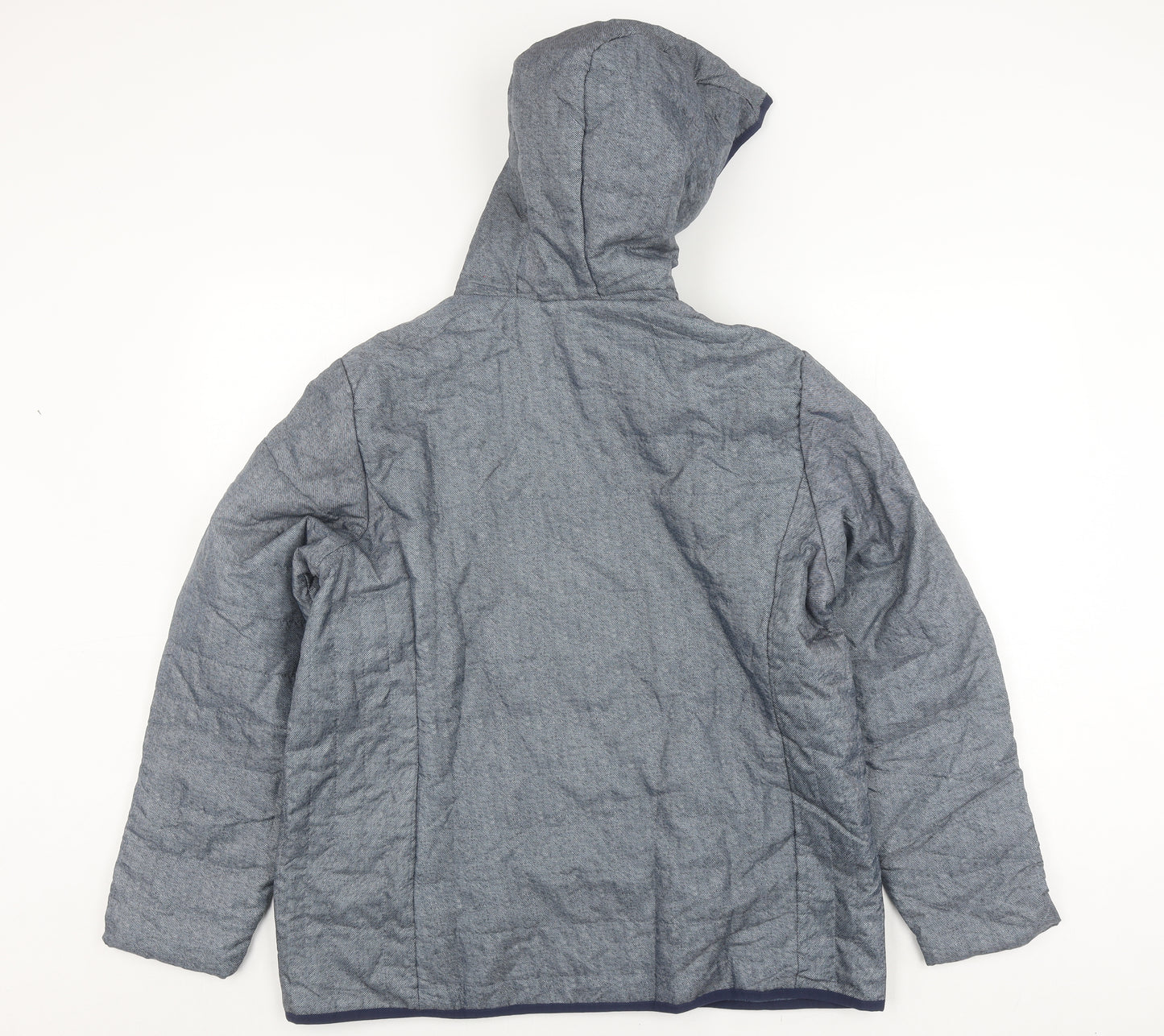 Nathalie Andersen Men's Blue Hooded Puffer Jacket - M