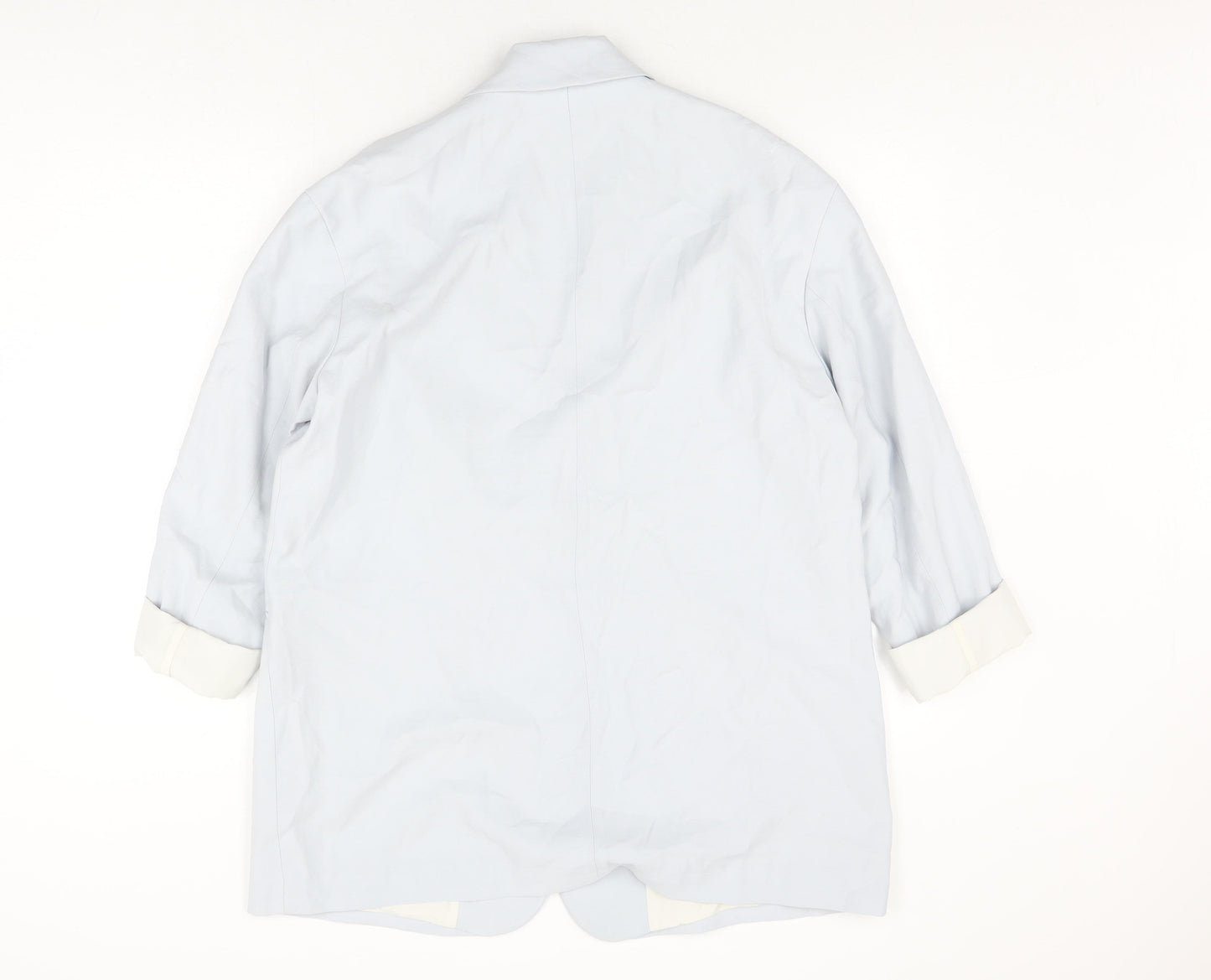 H&M Women's White Blazer S, Single Breasted, Viscose