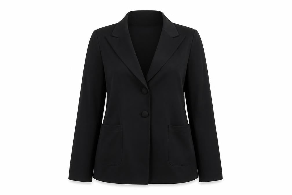 Front view of 4th & Reckless Women's Black Blazer Jacket, size S, Modern Style