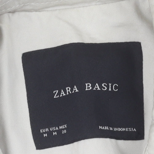 Zara Basic Women's Beige Trench Coat, Size 12, Classic Style