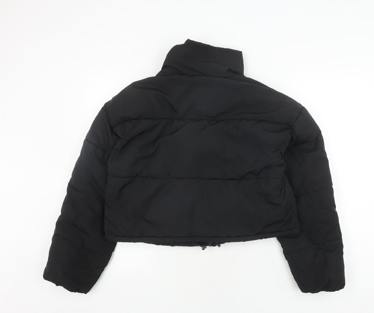 H&M Women's XS Black Puffer Jacket Cropped Winter