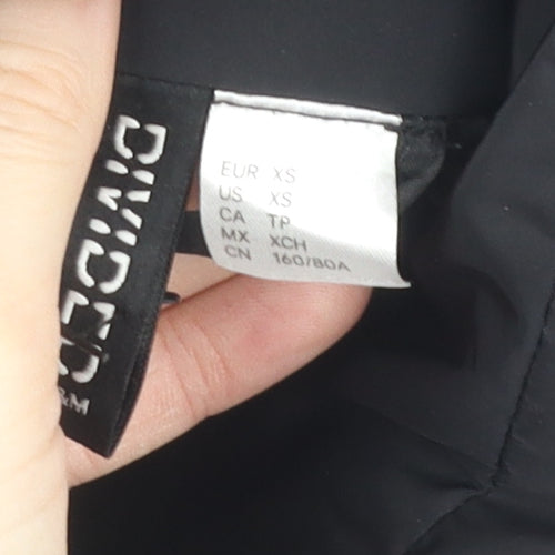 H&M Women's XS Black Puffer Jacket Cropped Winter