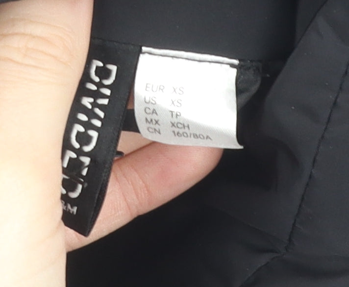 H&M Women's XS Black Puffer Jacket Cropped Winter