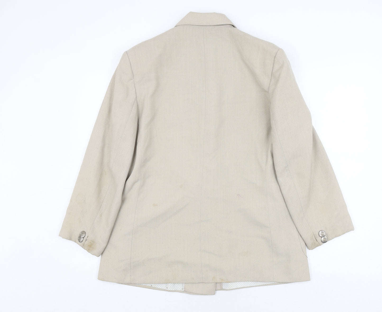 Canda Women's Beige Double-Breasted Suit Jacket Size 14