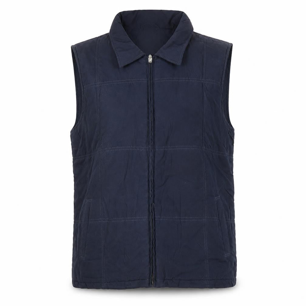 Front view of Tayberry Women's Blue Puffer Waistcoat L