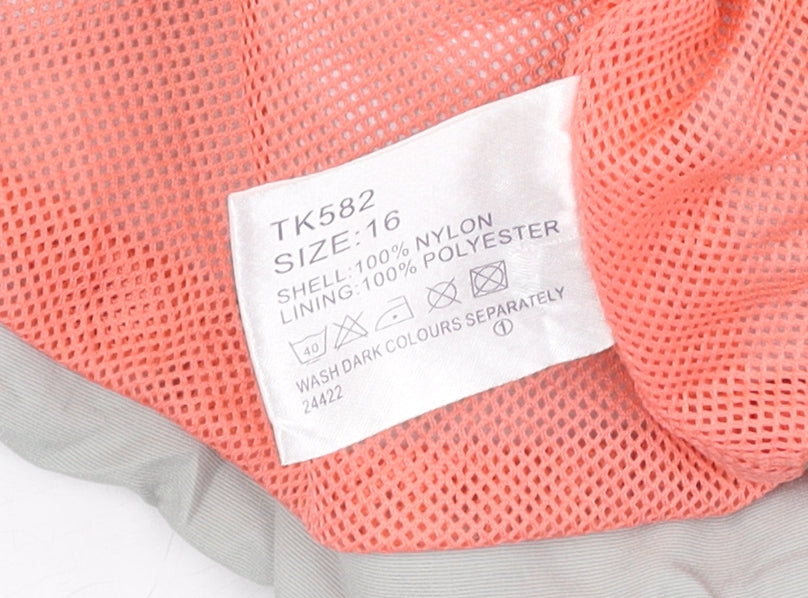 Agenda Women's Grey Hooded Anorak Jacket Size 16