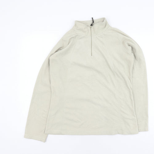 Gelert Women's Beige Fleece 1/2 Zip Sweatshirt Size M