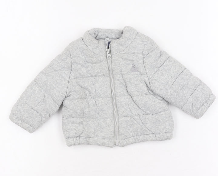 Baby Gap Unisex Grey Puffer Jacket 0-6 Months Cotton