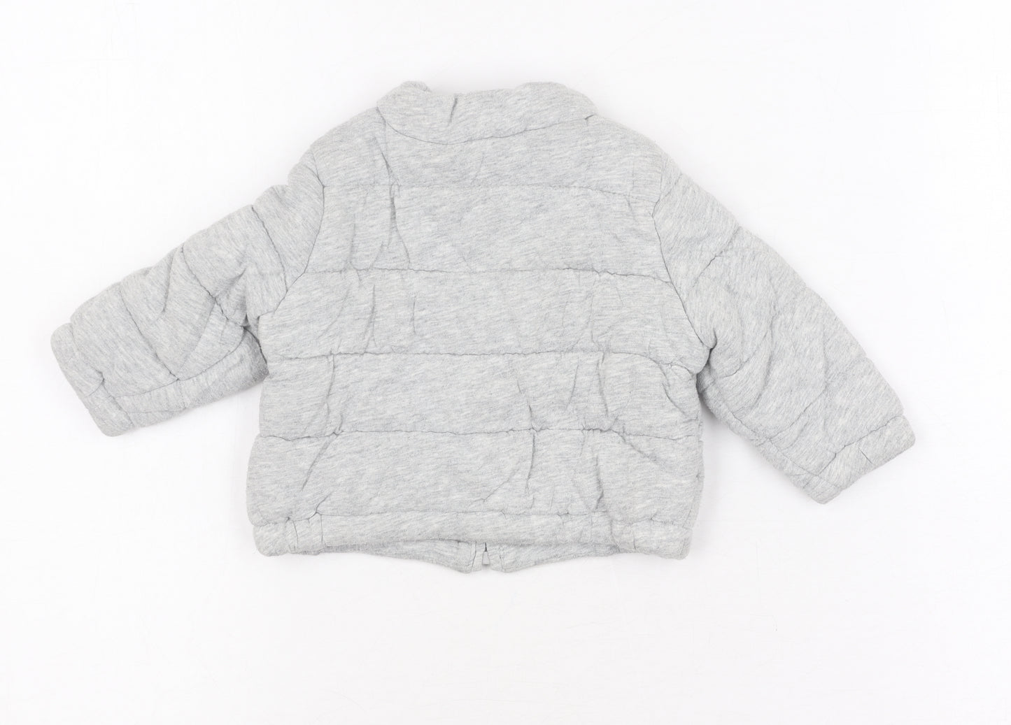 Baby Gap Unisex Grey Puffer Jacket 0-6 Months Cotton