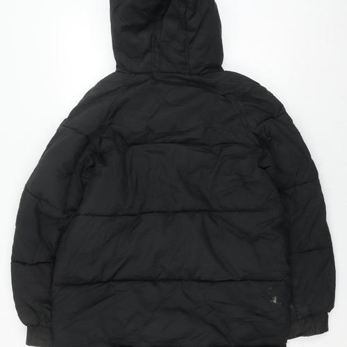 H&M Women's Black XS Puffer Jacket Hooded Winter Coat
