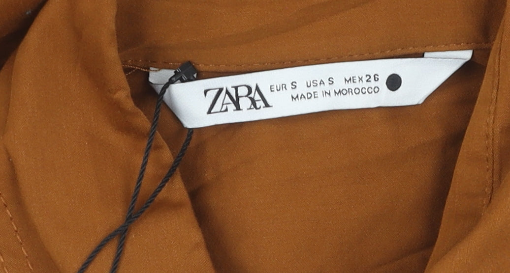 princess polly baby blue dress Zara Women's Brown Shirt Dress S Midi Casual – Preworn