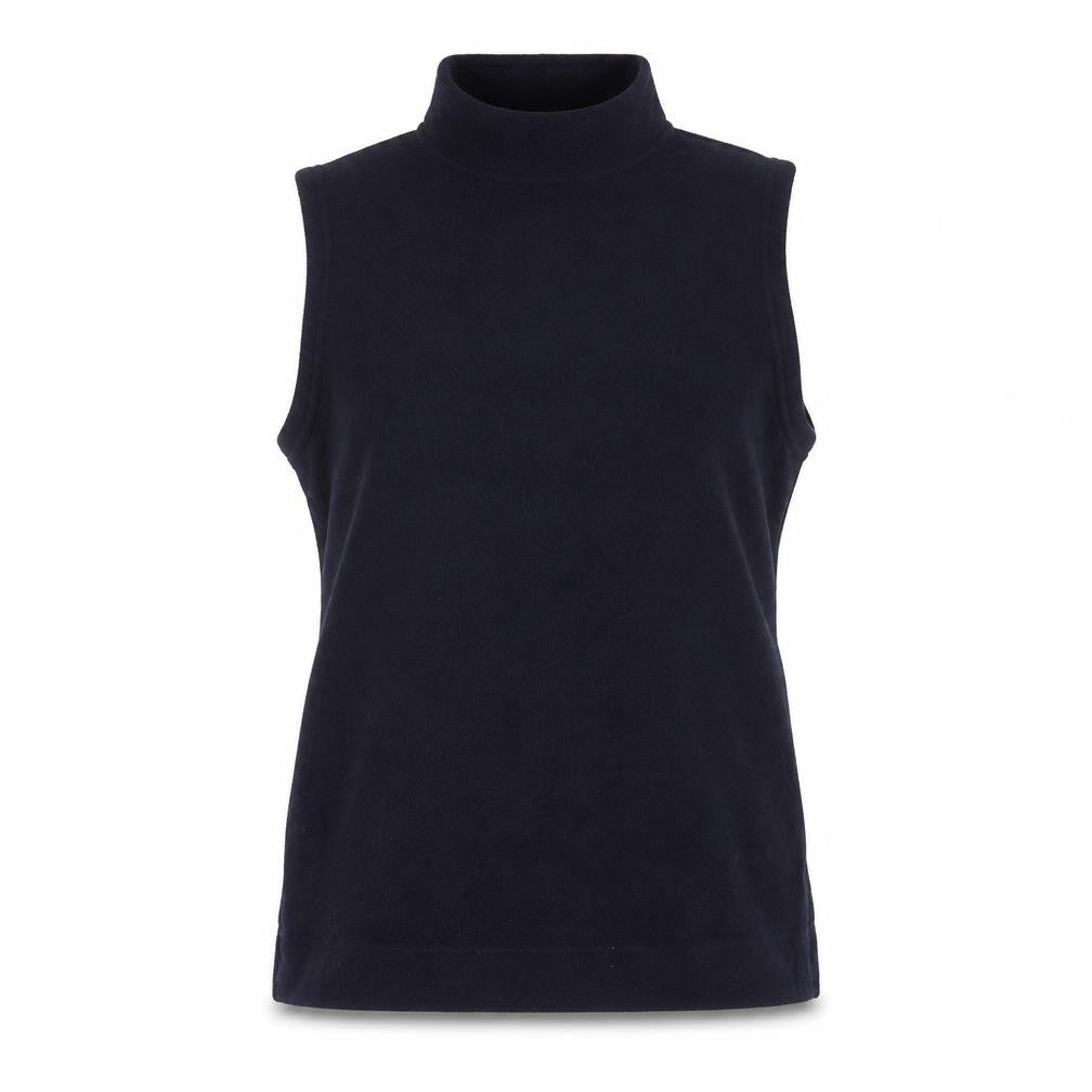 Front view of EWM Women's Black Polyester Waistcoat M Sleeveless