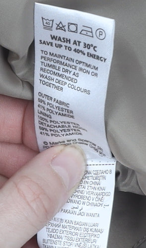 Marks and Spencer Women Beige Rain Coat Size 24