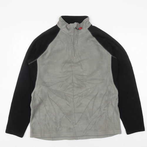 Elevation Snow Unisex Grey Sweatshirt, Size S, Insulated, Zip Neck