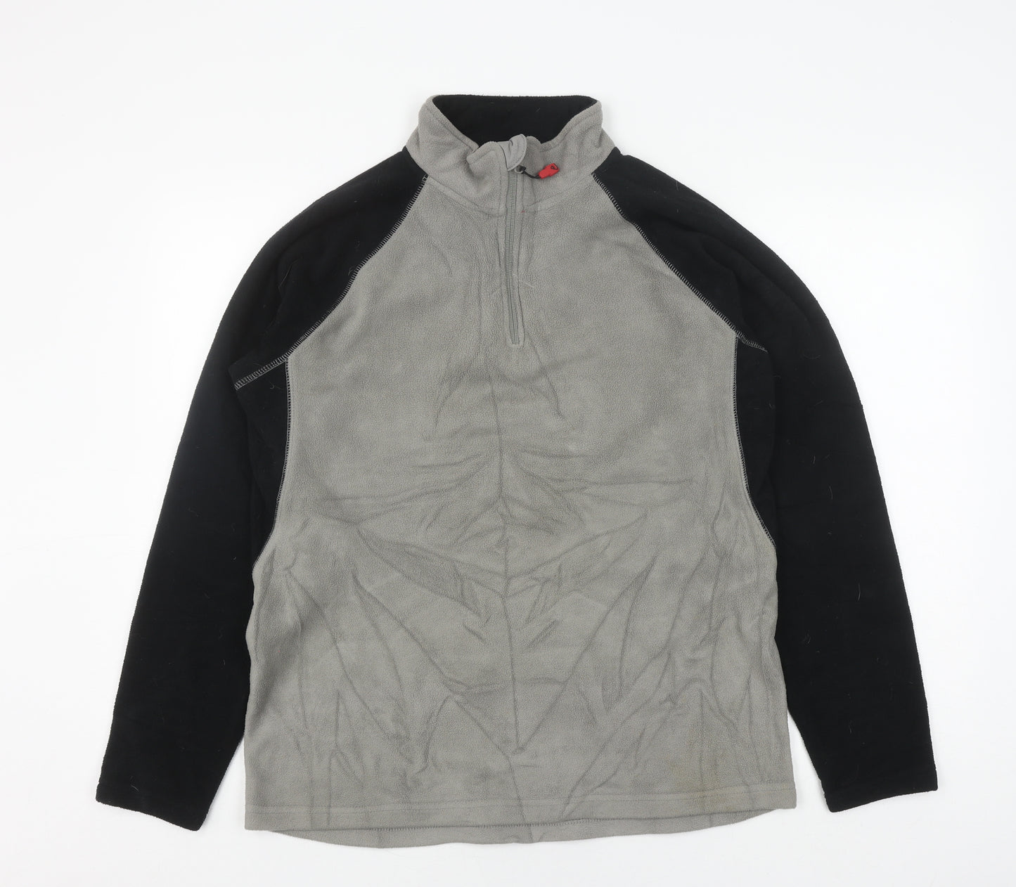 Elevation Snow Unisex Grey Sweatshirt, Size S, Insulated, Zip Neck