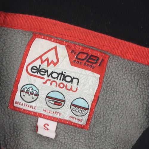 Elevation Snow Unisex Grey Sweatshirt, Size S, Insulated, Zip Neck