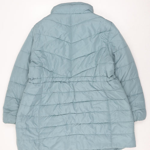 Marks and Spencer Women's Blue Puffer Jacket, Size 22