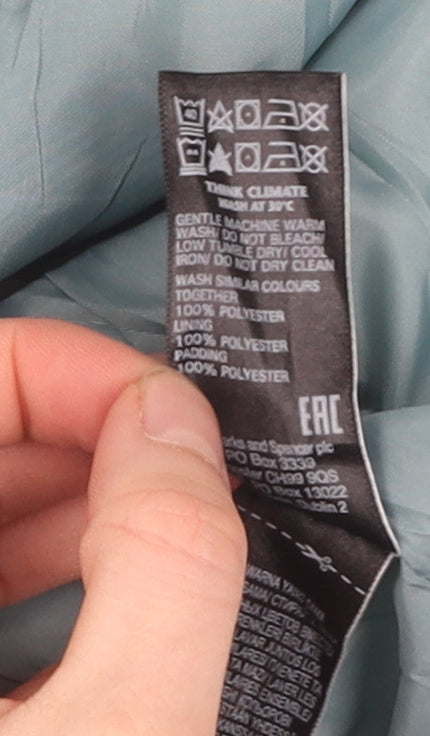 Marks and Spencer Women's Blue Puffer Jacket, Size 22