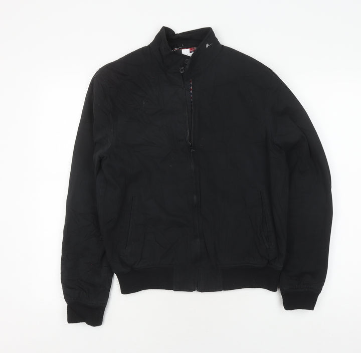 Topman Men's Black XS Regular Jacket with Zip Closure