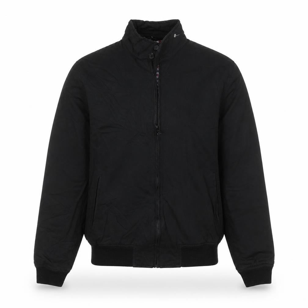 Front view of Topman Men's Black XS Regular Jacket with Zip Closure