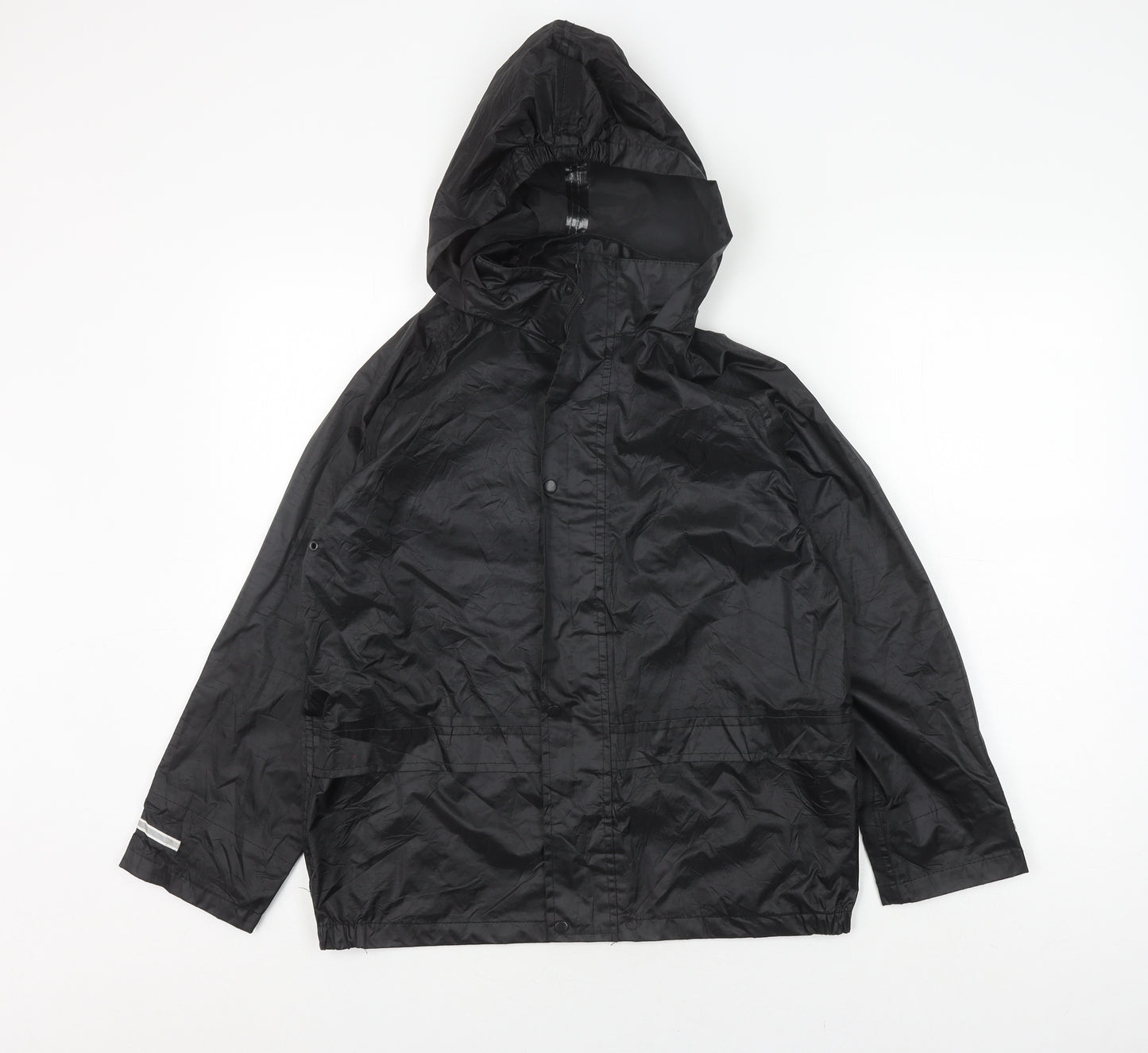 the Rainsuit Shop Boys Black Waterproof Rain Coat 11-12