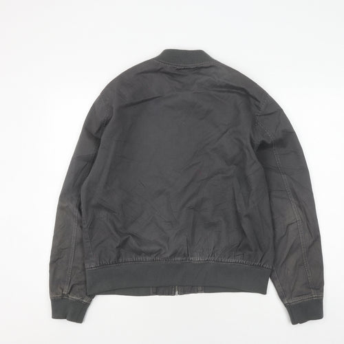 New Look Men's Grey Bomber Jacket L Casual Lightweight