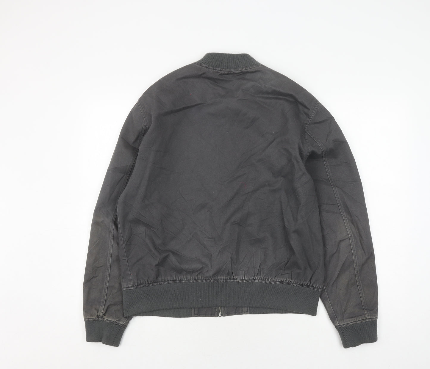 New Look Men's Grey Bomber Jacket L Casual Lightweight