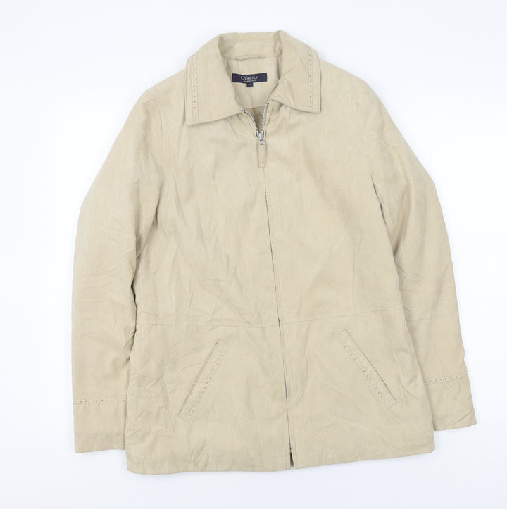 Debenhams Women's Beige Zip Jacket, Size 10, Casual Wear