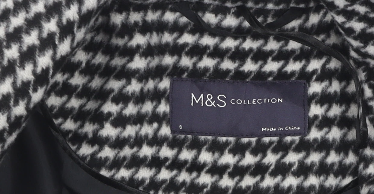 Marks and Spencer Women's Black Pea Coat - Size S Classic