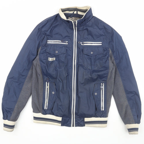 D-Rock Men's Blue Bomber Jacket XL Casual Style