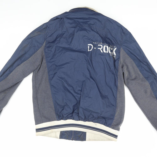 D-Rock Men's Blue Bomber Jacket XL Casual Style