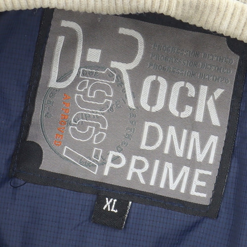 D-Rock Men's Blue Bomber Jacket XL Casual Style