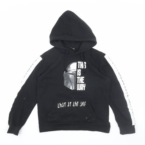 Star Wars Boys Black Mandalorian Pullover Hoodie 13-14 Years