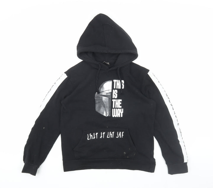 Star Wars Boys Black Mandalorian Pullover Hoodie 13-14 Years