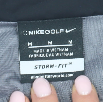 Nike Men's Black Windbreaker Jacket M - Sporty and Stylish