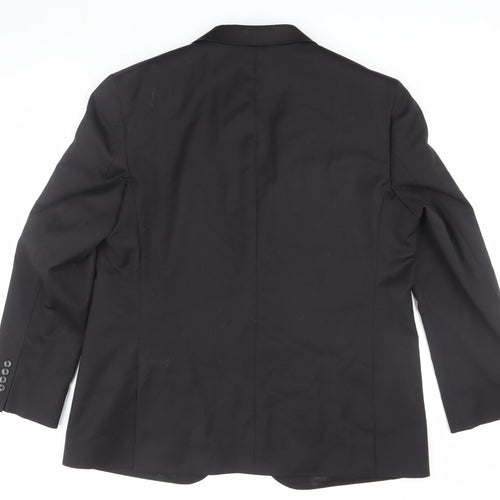 Marks and Spencer Men's Black Regular Wool Blazer 46R