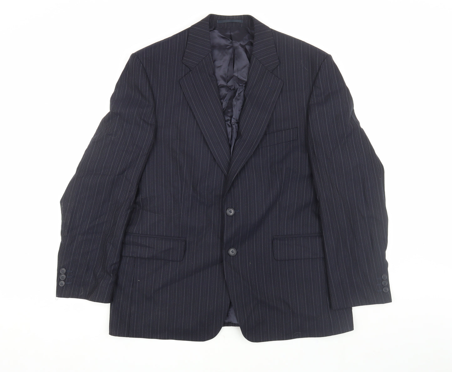 The Label Men's Black Striped Blazer, Size 42S, Formal