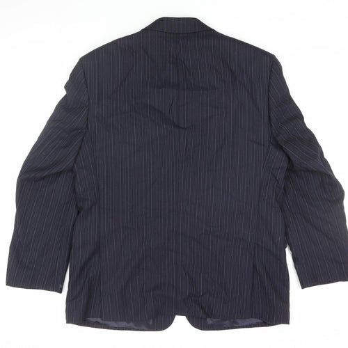 The Label Men's Black Striped Blazer, Size 42S, Formal