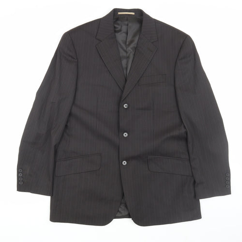 Next Men's Black Striped Suit Jacket 40S