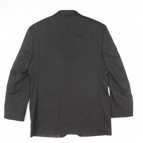 Next Men's Black Striped Suit Jacket 40S